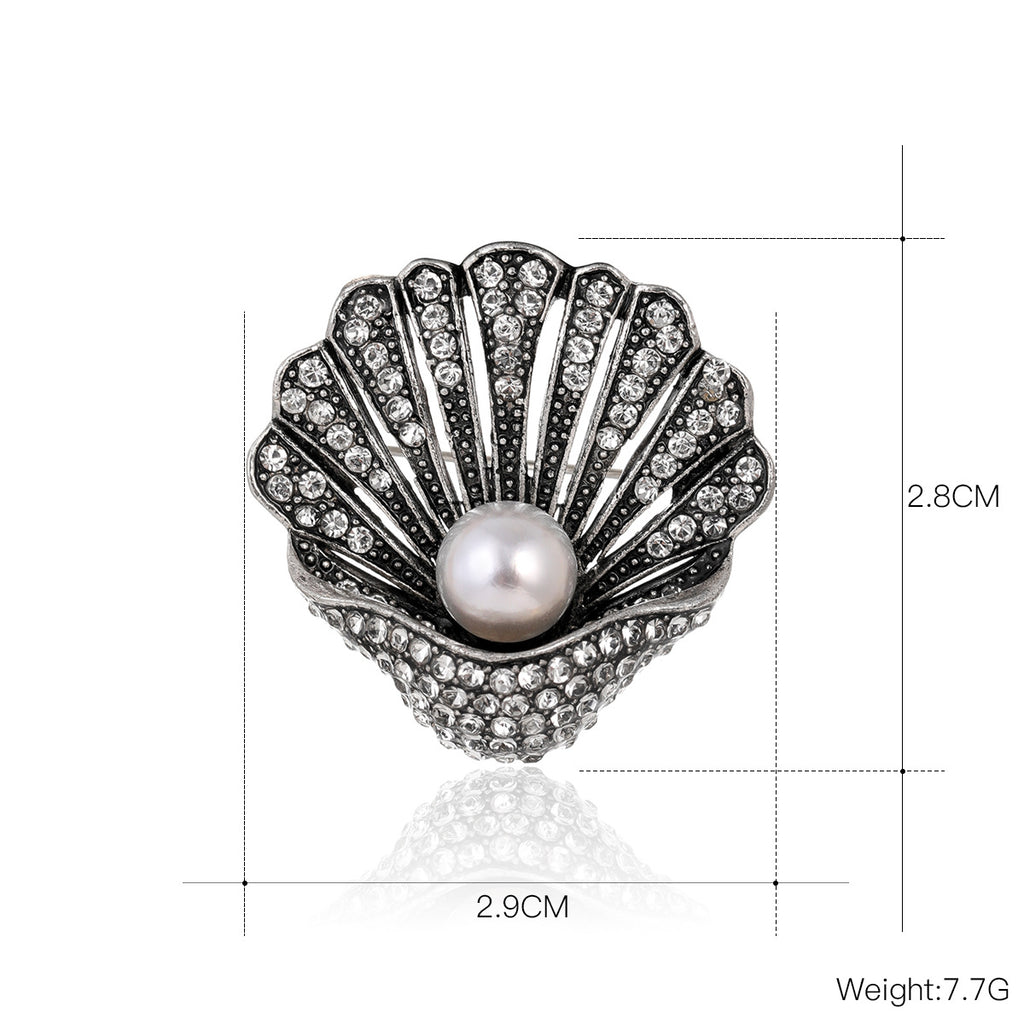 Vintage Pearl Shell Brooch