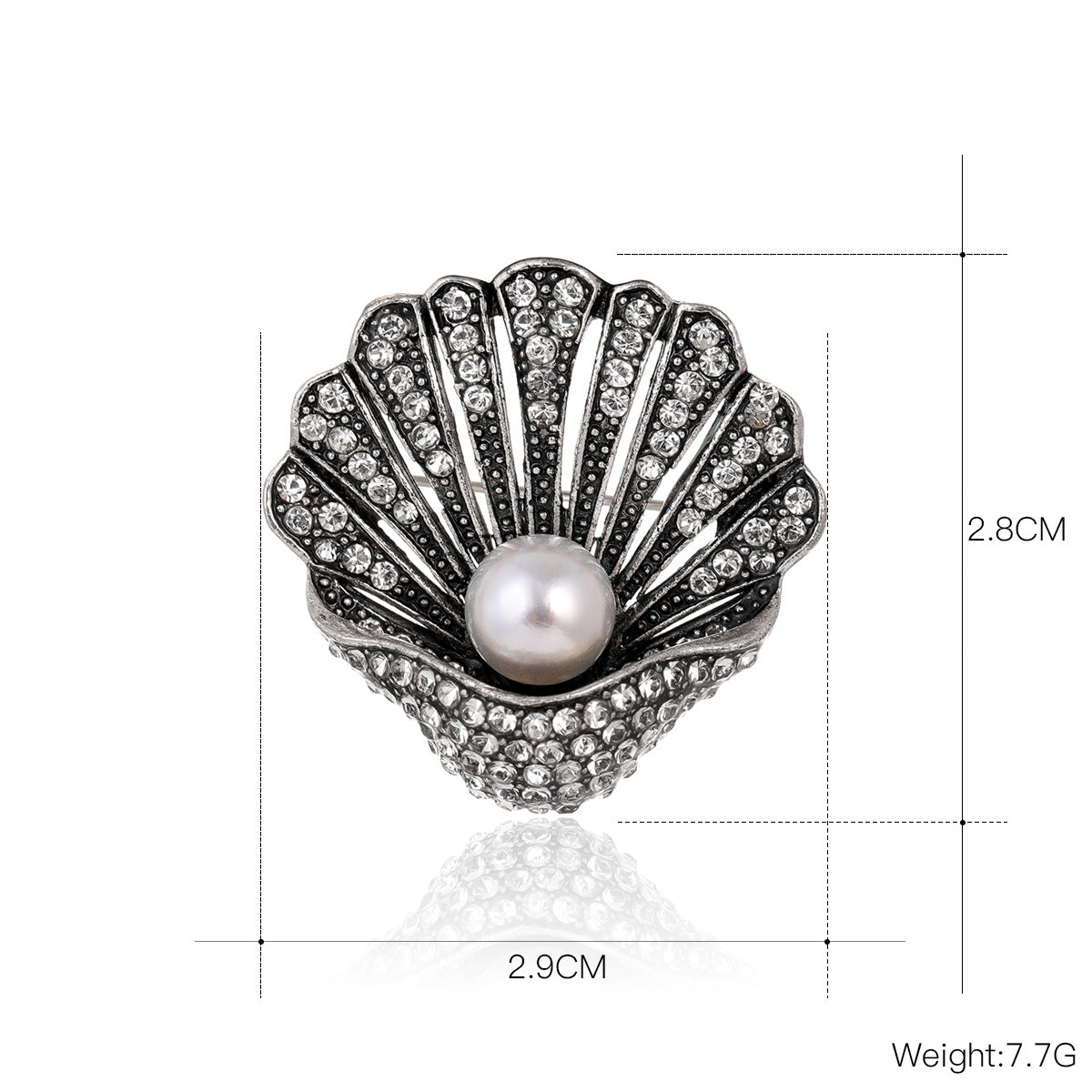 Vintage Pearl Shell Brooch