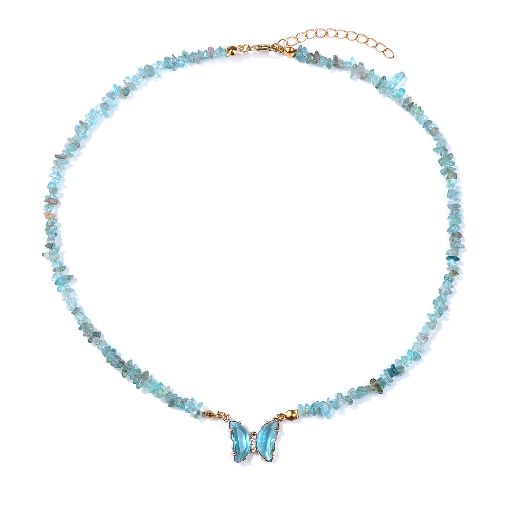 Butterfly beaded pendant necklace, product image 17