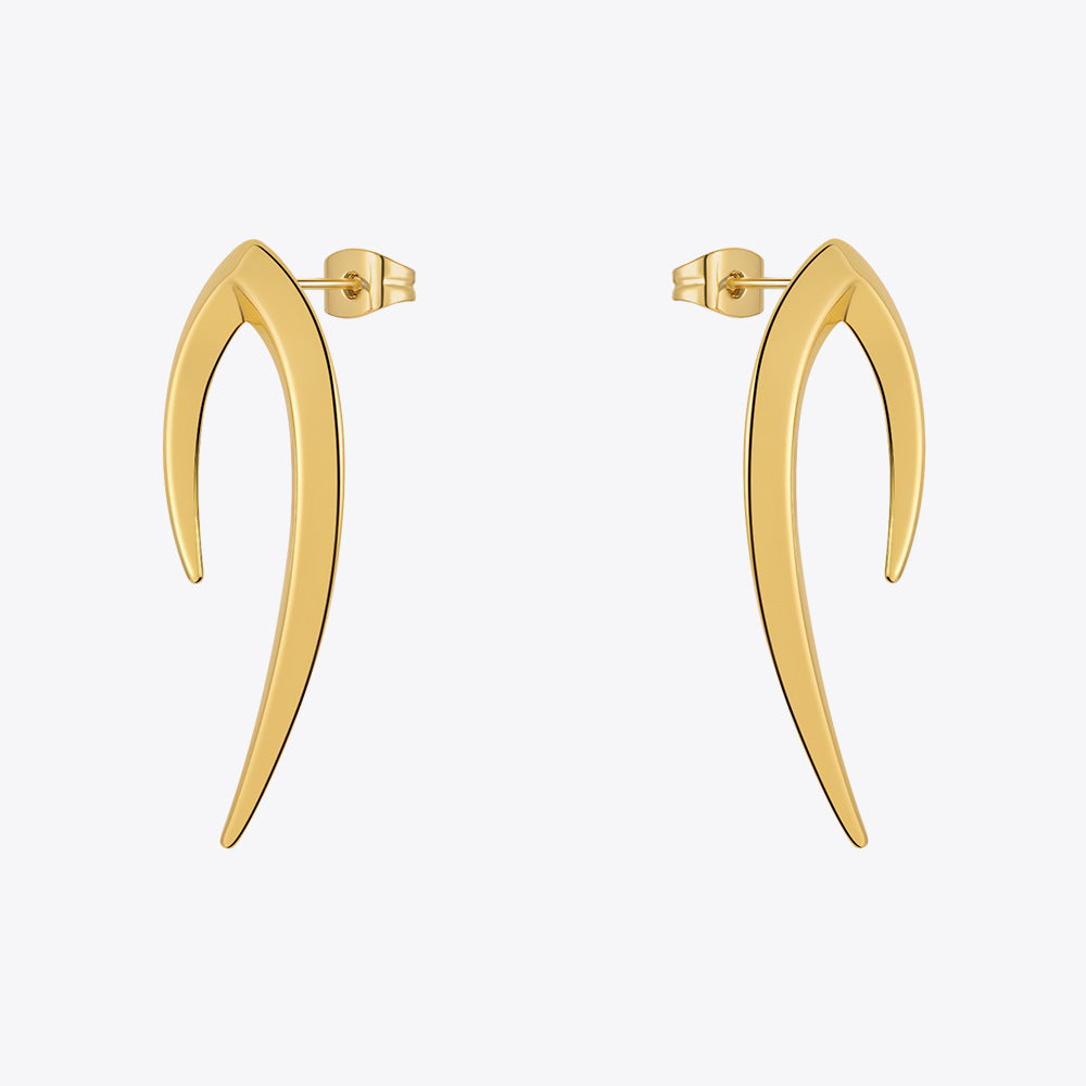 Sculptural Asymmetric Cone Stud Earrings