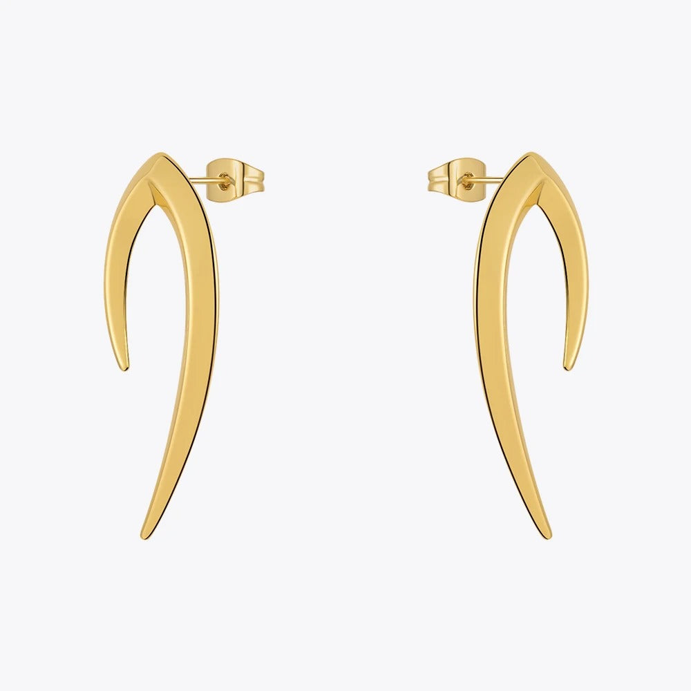 Sculptural Asymmetric Cone Stud Earrings