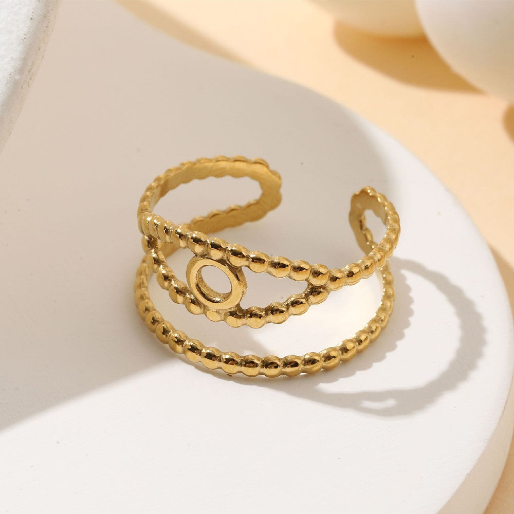 French Retro Adjustable Sculptural Ring