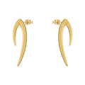 Sculptural Asymmetric Cone Stud Earrings - Gold