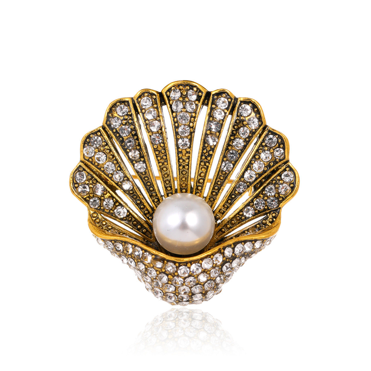 Vintage Pearl Shell Brooch - Shell A