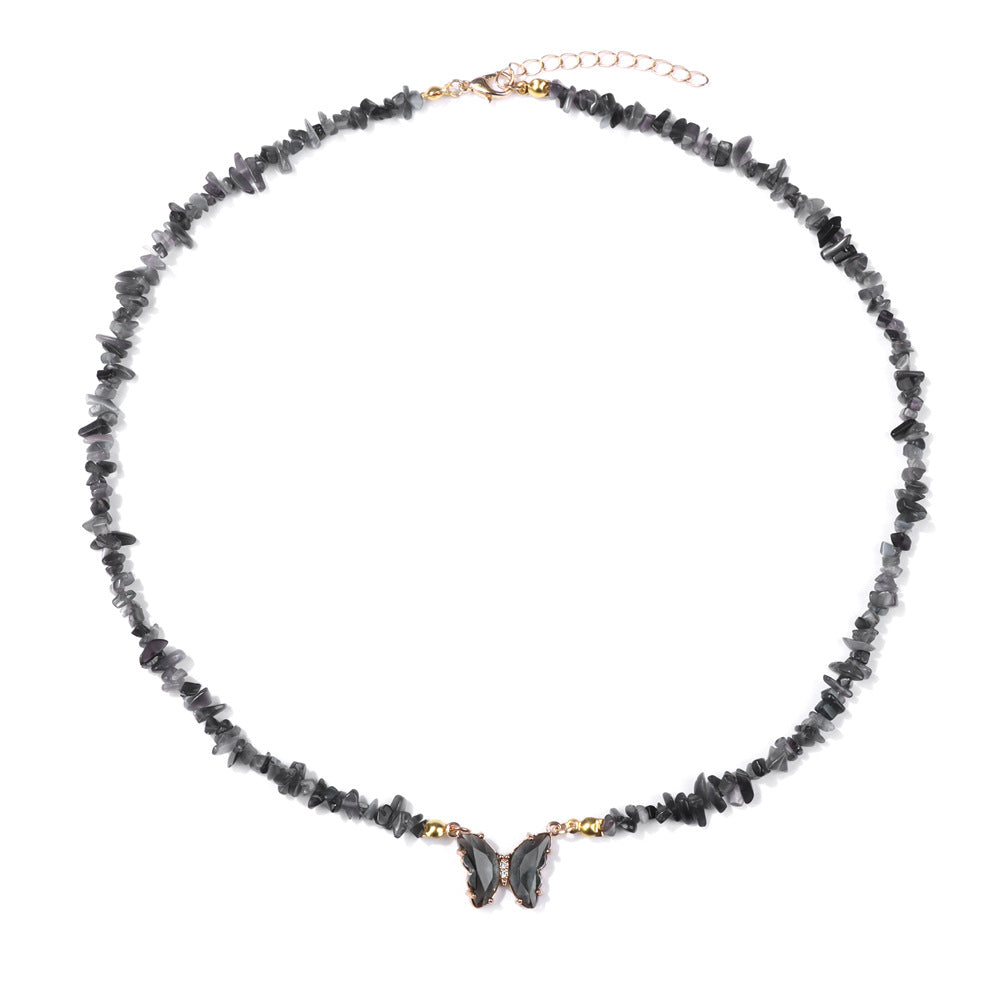 Butterfly beaded pendant necklace, product image 13