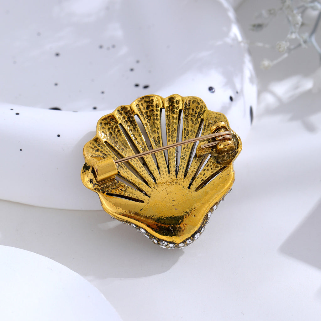 Vintage Pearl Shell Brooch