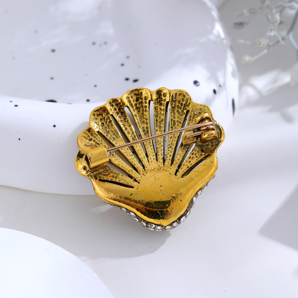 Vintage Pearl Shell Brooch