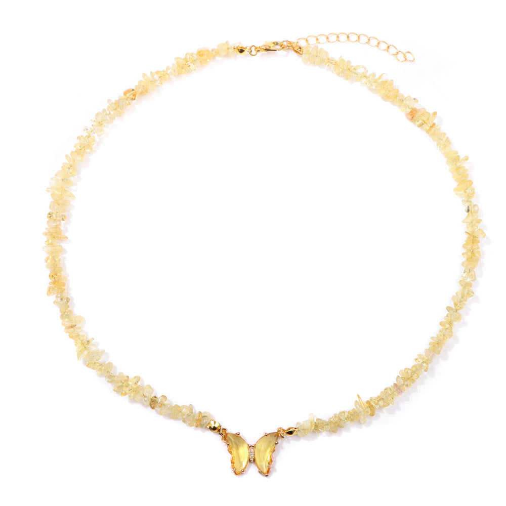 Butterfly beaded pendant necklace, product image 4