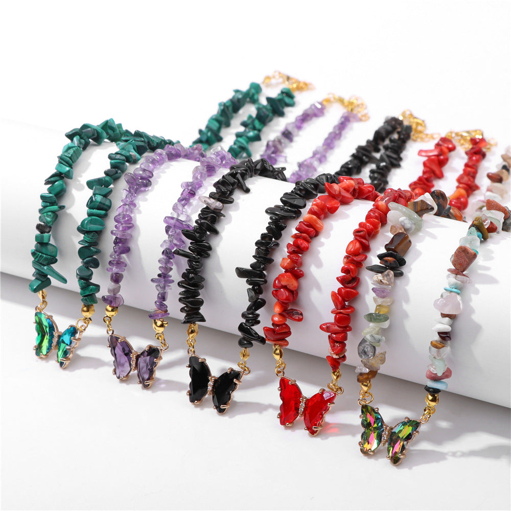 Butterfly beaded pendant necklace, product image 6